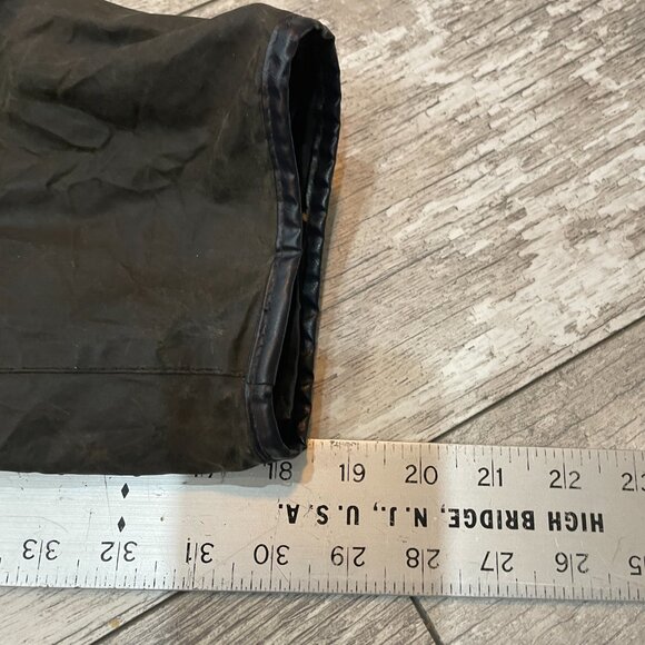 Vintage BARBOUR Border Wax Jacket Parka C44 Large Blue A205 - Picture 5 of 10